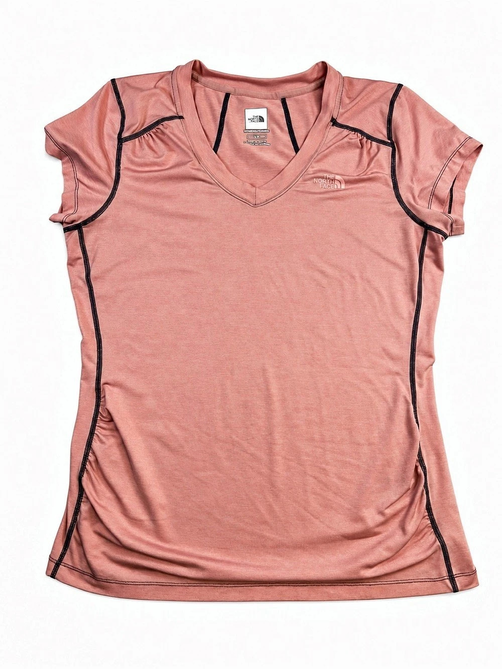 The North Face FlashDry Women’s L Dusty Rose V-Neck Athletic Running Top